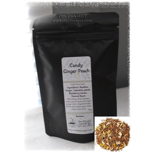 Candy Ginger Peach Rooibos Tea - Creston BC Tea